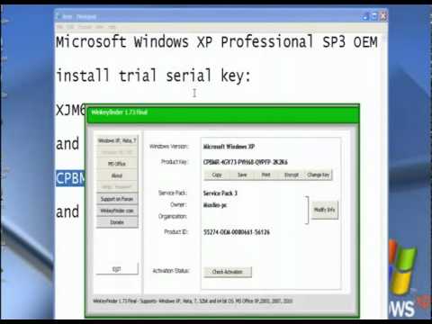 serial windows xp sp2 version 2002